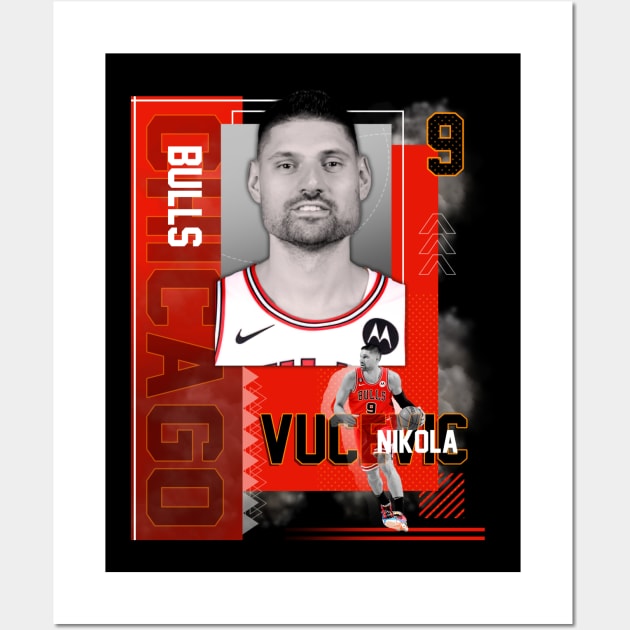 Chicago Bulls Nikola Vucevic 9 Wall Art by today.i.am.sad